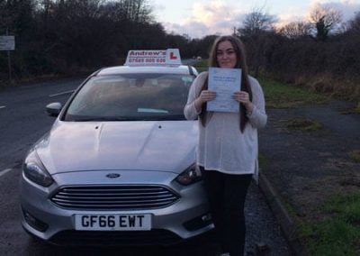 Abbie from Llandudno at DVSA bangor