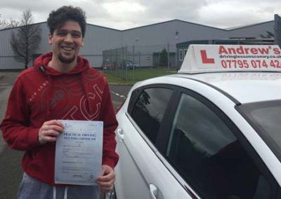 Mike at the Bangor DVSA test centre