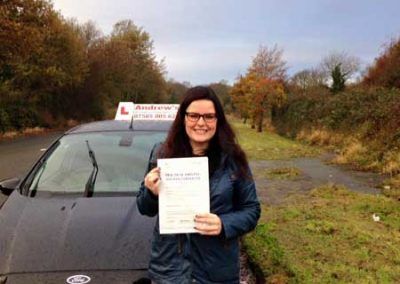 Emily on her driving lessons in Llandudno