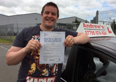 Bryan from Llandudno Junction Passed test at Bangor