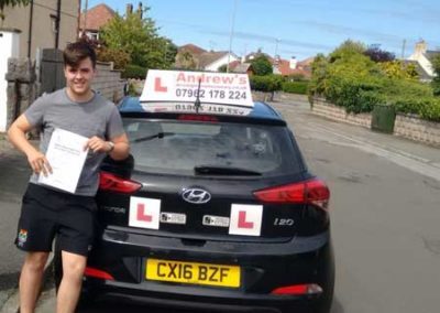 Luke driving test passed at Bangor