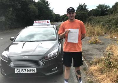 Adam Hughes passed driving test today