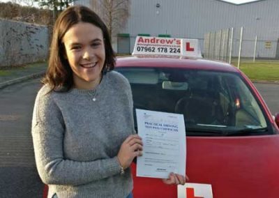 Holly pased her driving test today.