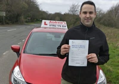 Dylan passed the driving test first time.