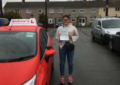 Olivia Harrington passed in Rhyl 12th March 2019.