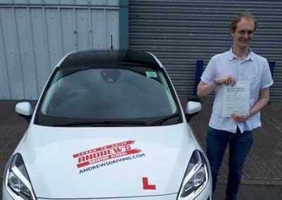 Josh driving test pass photo