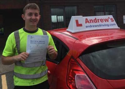 Liam in Rhyl DVSA Driving Test Centre