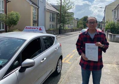 Blaine at Bangor driving test centre