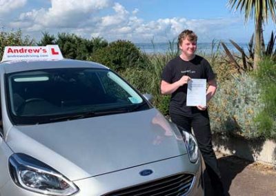 Thane with his DVSA pass certificate