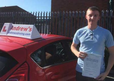 Callum at Rhyl Driving Test Centre