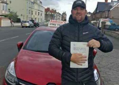 Stephen with the driving school car