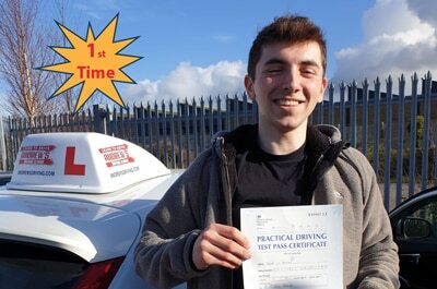 Jakob in Bangor Driving Test Centre