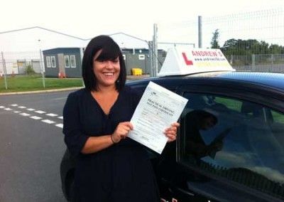 Emma passed her test , after dealing with pedestrian crossings