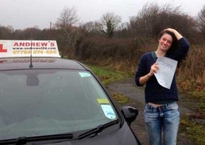 Ciara with a driving test pass from bangor dvsa