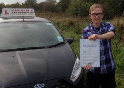 Sam from Llandudno now has a full driving licence