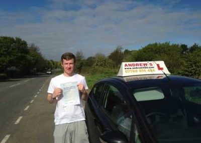Macauley happy with his driving test result