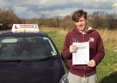 Ryan passed driving test after night time lessons in the dark
