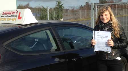 Danielle passed test after completing manouvres