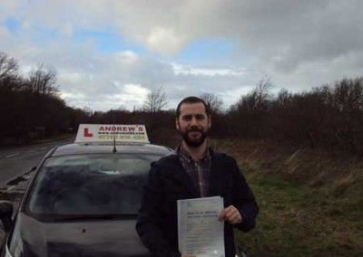 Ed passed in bangor after the test route