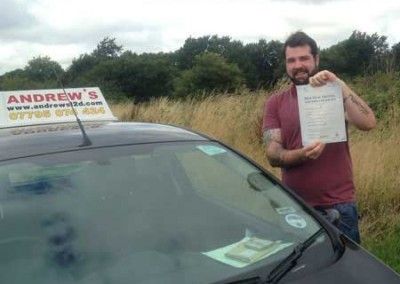 Kyle had driving lessons in Conwy and Llandudno