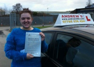 Hannah passed her test