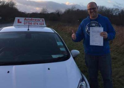 Mark from North Wales and driving school car
