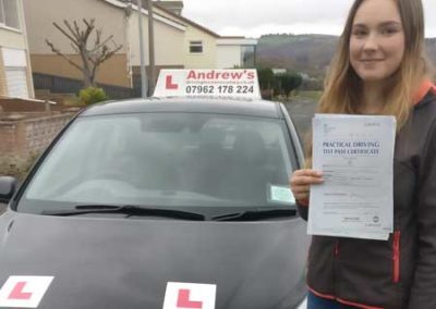 Rose passed driving test in November