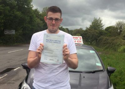 Dan after a perfect driving test in North Wales