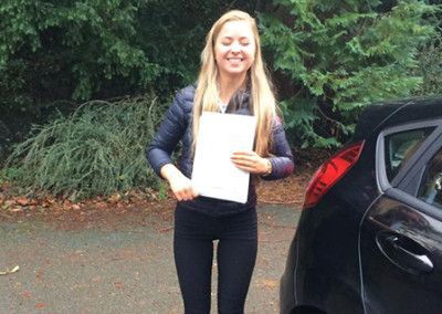 Megan driving lessons in Llandudno, tal y cafn Conwy, after passing first time at Bangor Gwynedd