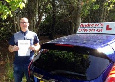 Driving lessons in Colwyn Bay paid off for Mark with a first time pass