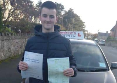 Cameron passed driving test in North Wales
