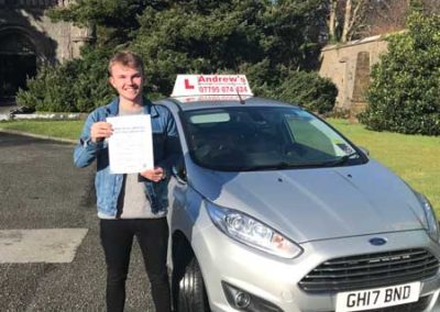 James driving test photo