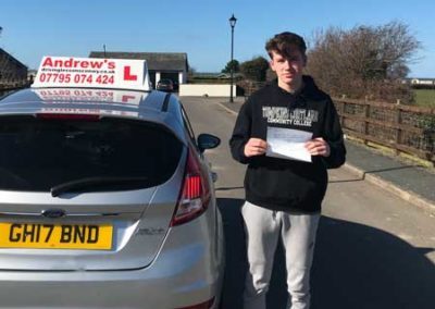 Lennon passed driving test in Rhyl North Wales