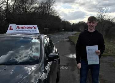 Liam took driving test in North Wales