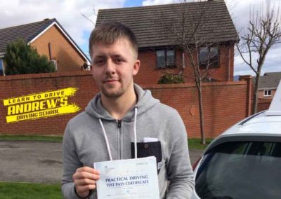 William from Denbigh after taking driving test in Rhyl