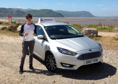Tom in West Shore Llandudno after driving test