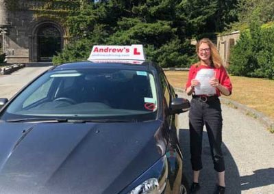 Katie from Llandudno after passing driving test