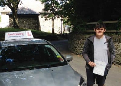 Lewis's first time driving test pass