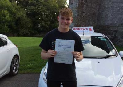 Luke from Rhyl passed driving test first time