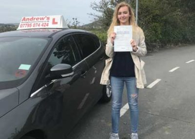 Maggie from Glan Conwy with her driving licence