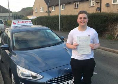 Nathan Passed driving test first time