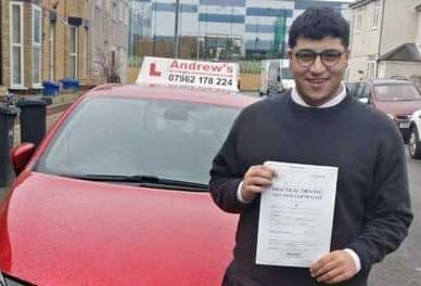 Ahmad at the Rhyl DVSA Driving Test Centre