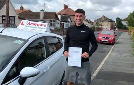 Xander at Rhyl Driving Test Centre