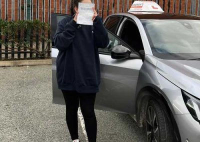 Natasha passed at Rhyl Driving Test Centre