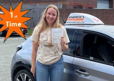 Annest at the Rhyl Driving Test Centre