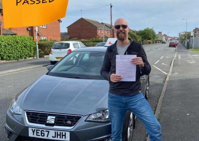 Jamie Abba at the Rhyl Driving Test Centre