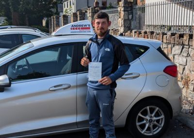 Matty in Abergele after driving lessons